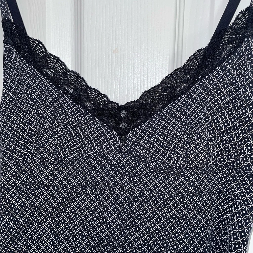 Patterned Black Lingerie Style Dress - Picture 6 of 8